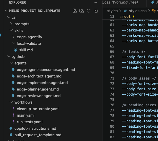 screenshot of code that shows the 5 different agents; Architect, Planning, Implementation, Consumer, and Reviewer